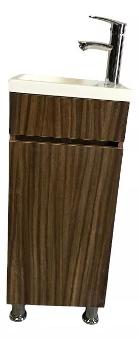 Lavabo Loza +mueble Piso Ba&ntilde;o Caf&eacute; 26x36+llave +accesorios