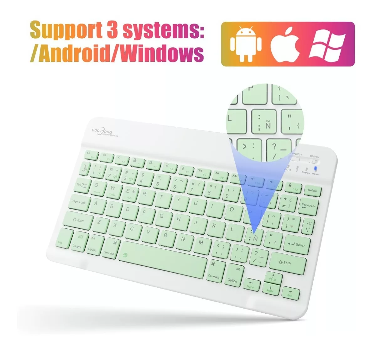 Teclado Inalámbrico Bluetooth Para iPad Android Pc