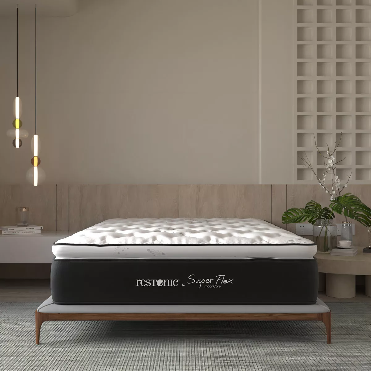 Colchón Restonic Queen tamaño Super Flex Tecnología Fresh Molding Never Turn