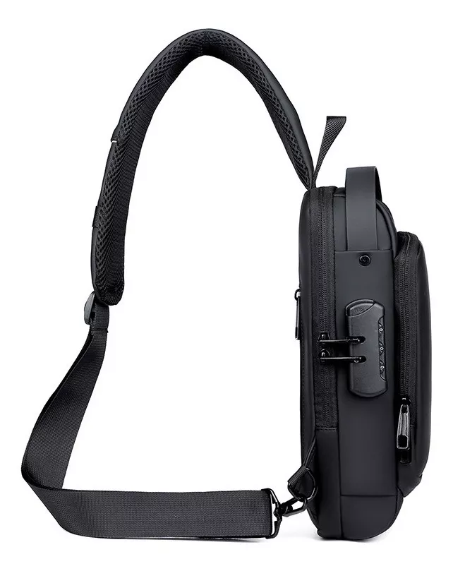 Mochila Cruzada Antirrobo Impermeable Para Hombre