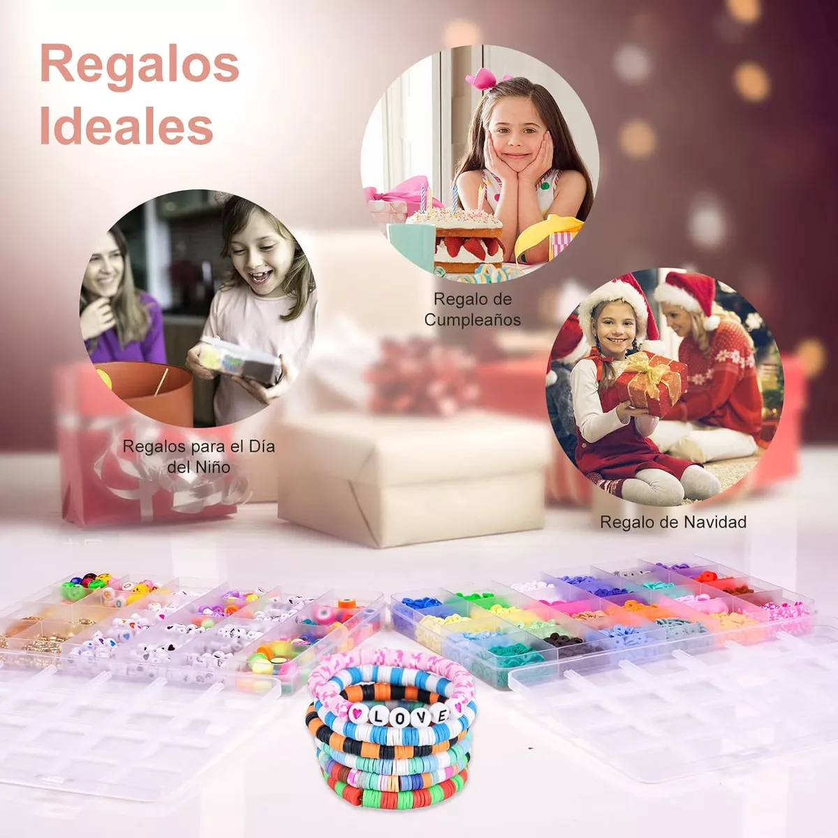 kit Para Hacer Pulseras Collar Set Cuentas Bricolaje 5600pcs