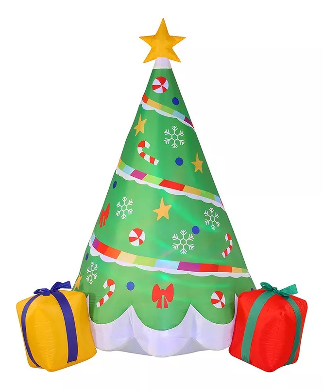 &Aacute;rbol De Navidad Inflable 1.8m Decoraci&oacute;n Fiesta Navidad
