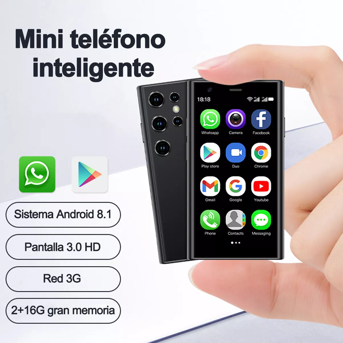Soyes S23pro Mini smartphone 3.0 Pulgadas Cuatro Núcleos 2gb Ram 16gb Rom 3g Wcdma Android 8.1 Estudiante Bolsillo Celular Wifi Gps Android Teléfonos