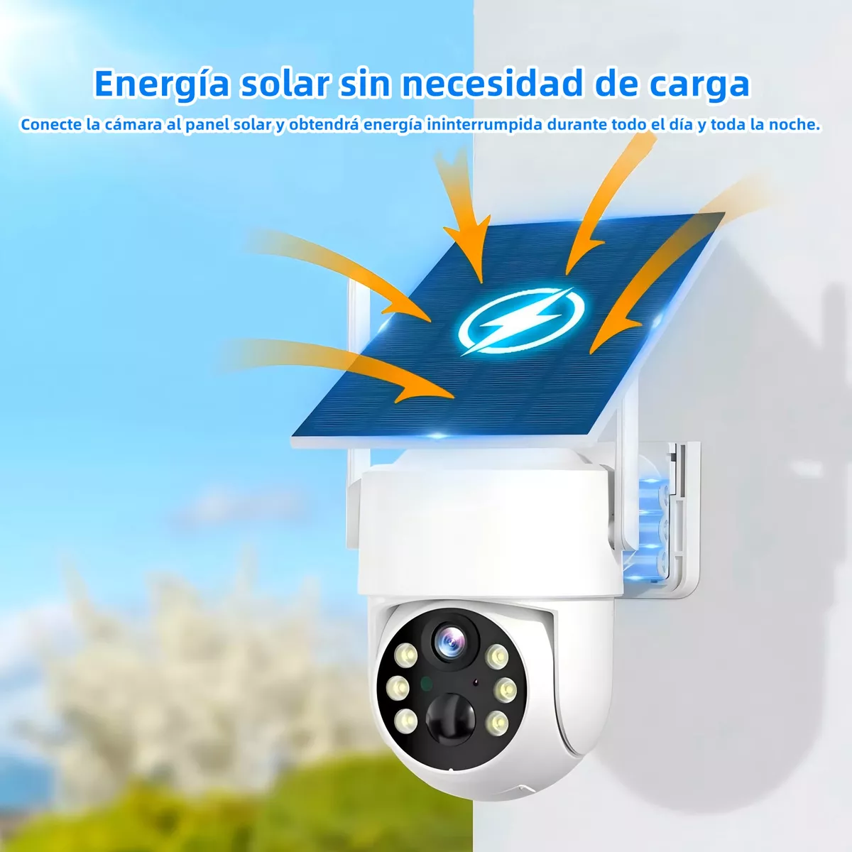 Cámara De Seguridad Solar Baterías Hd Wifi Visión Alarma