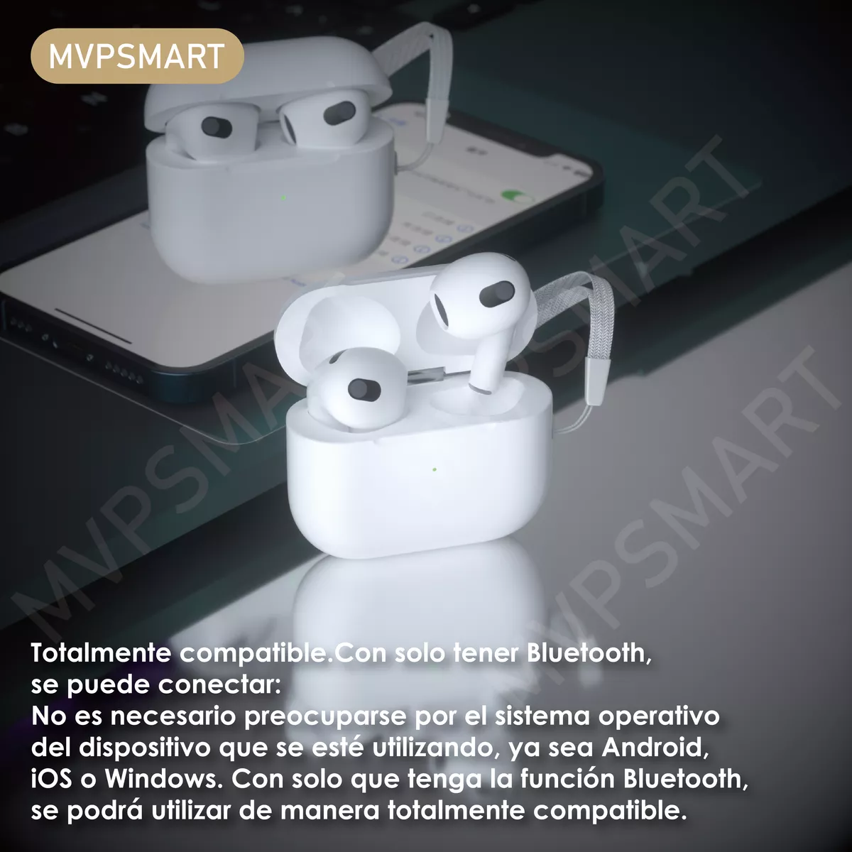 2 Pcs Audífonos Bluetooth Compatible iPhone Xiaomi Android