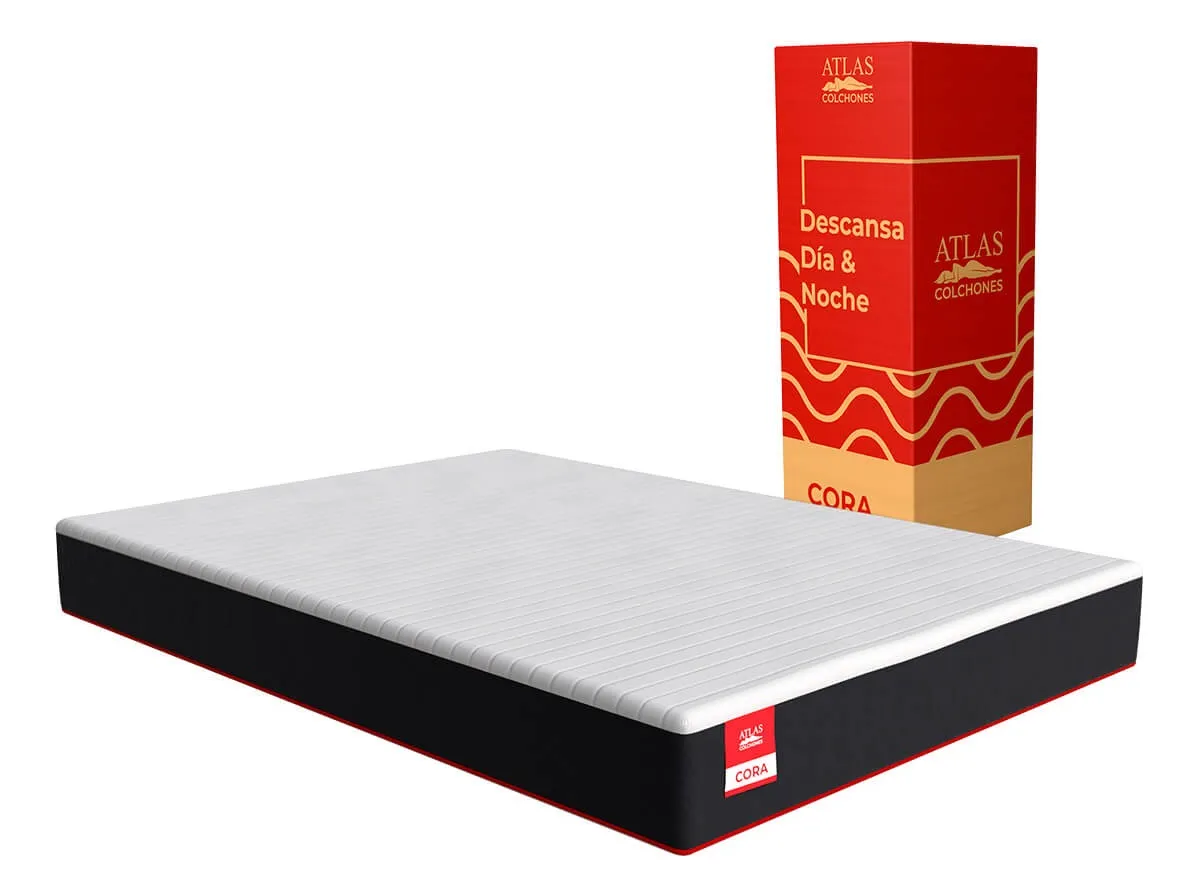 Colchon Matrimonial De Memory Foam Tela Premium Atlas Cora