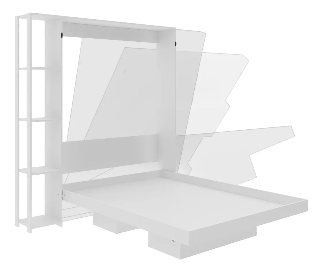 Base Cama Abatible Matrimonial Esencial Plegable Amant Pared