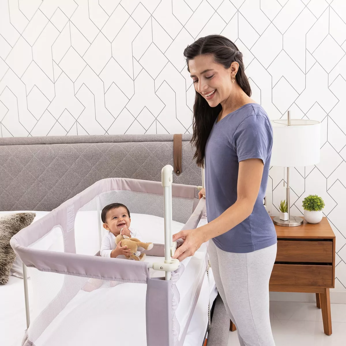 Kool Baby Cuna-barandal De Seguridad Plegable para bebé