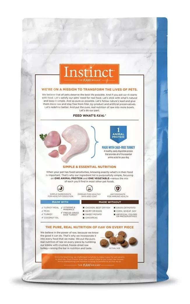 Nature's Variety Instinct Limited Ingredient Diet Perro Adulto-Todos los tamaños-Pavo-10 kg-Bolsa-Seca