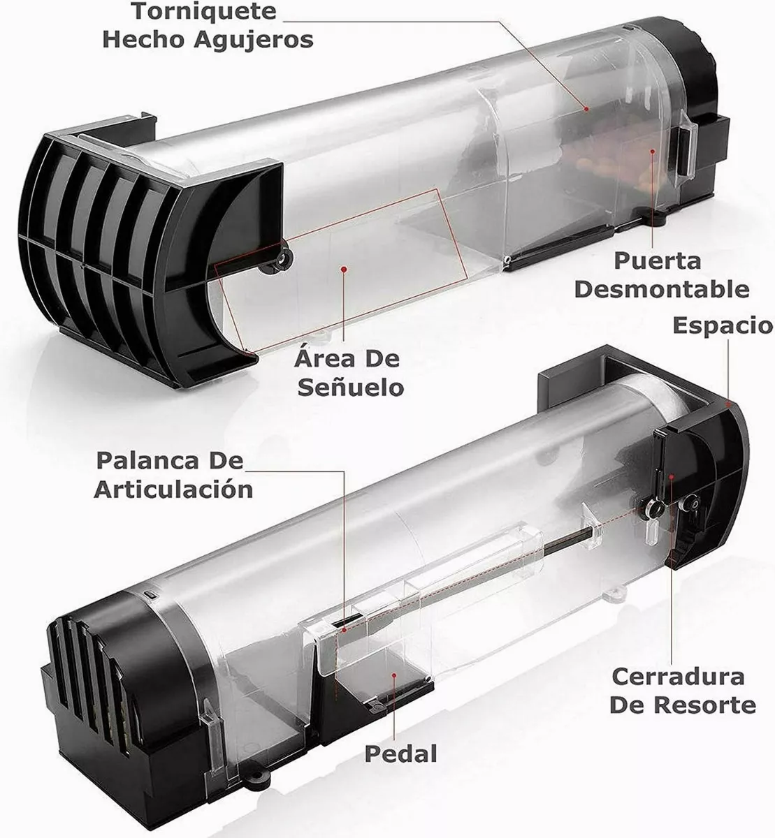 Trampas Para Ratas Ratones Efectivas Automática 2pcs