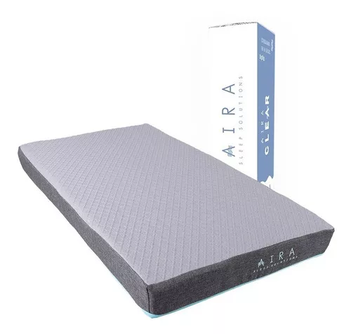 Colchón Matrimonial Aira Clear Memory Foam Cool Gel En Caja color Azul/Blanco
