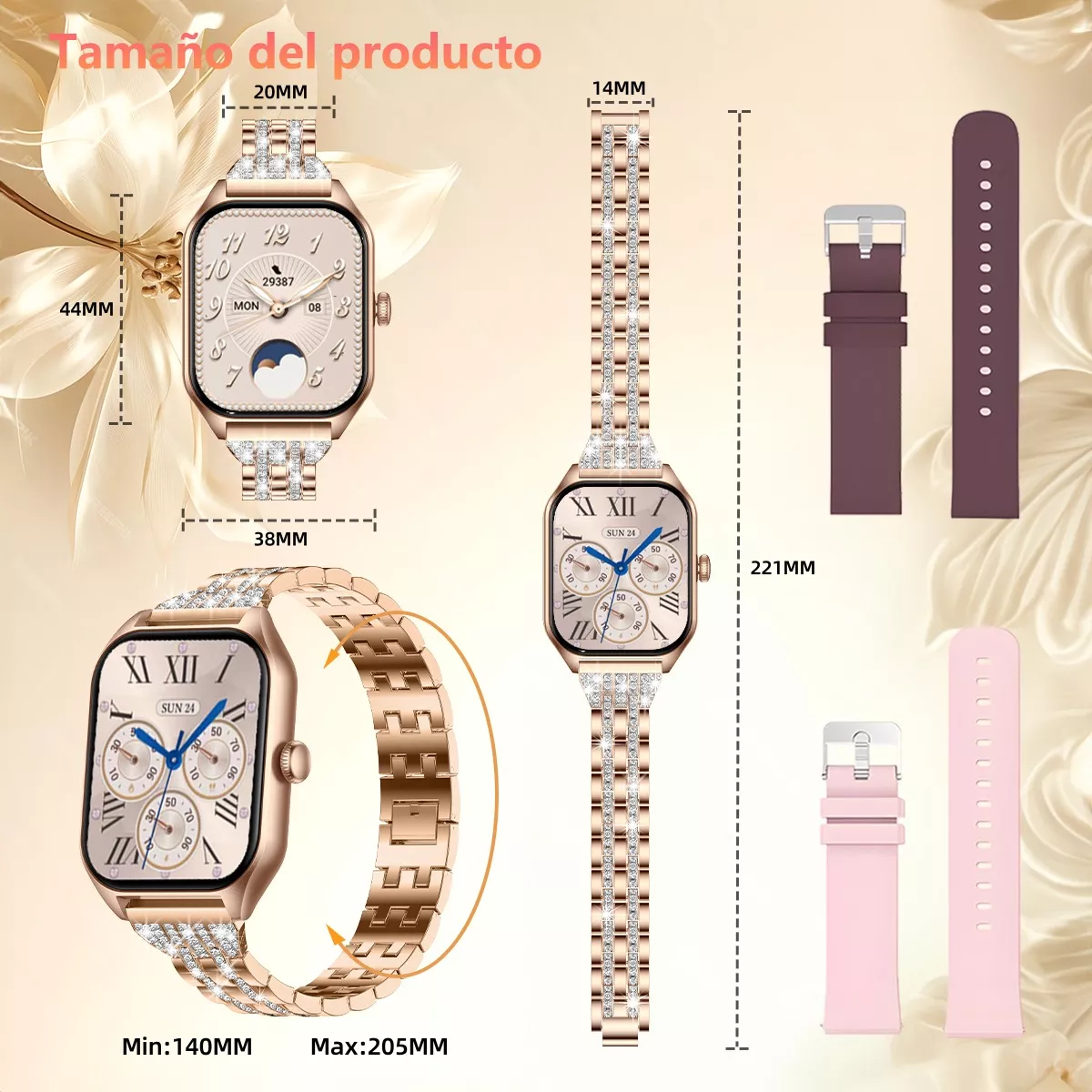Reloj Smartwatch 1.85 Mujer Relojes Inteligentes Smart reloj