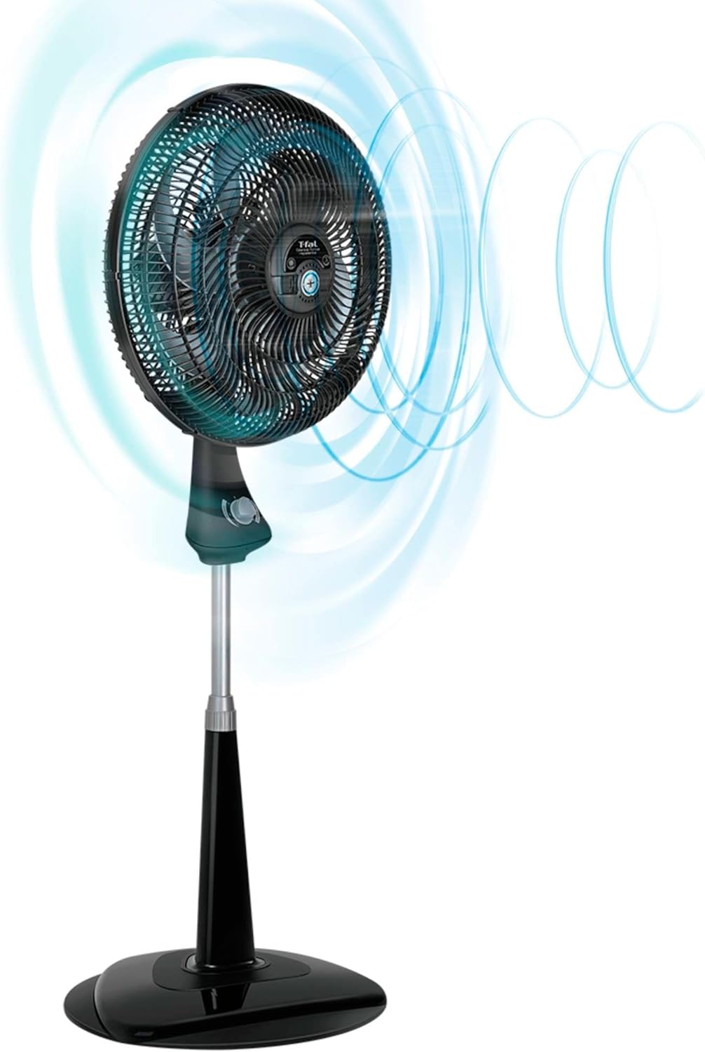 T-FAL Ventilador de pedestal T-fal Silence Force de 18 y 6 aspas con tecnolog&iacute;a repelente. Ultra potente y silencioso, eficaz contra los mosquitos. 90 W de potencia-Mando a distancia t&aacute;ctil RS8 RGB/RGBW de 8 zonas