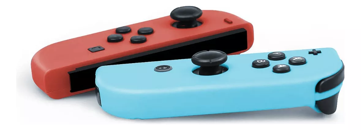 Control joystick inalámbrico Nintendo Switch Joy-Con (L)/(R) LED RGB rojo neón/azul neón