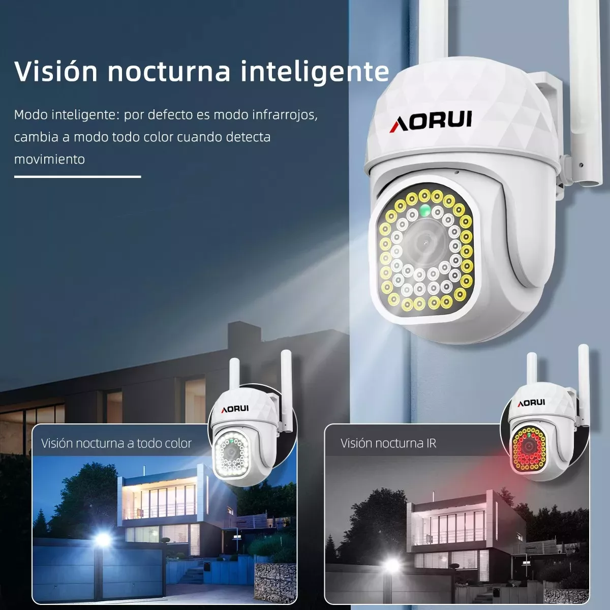2pcs Cámara De Seguridad Hd Wifi De Visión Nocturna Alarma