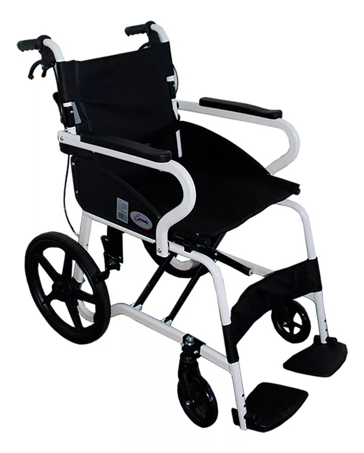 Silla De Traslado De Aluminio Compacta Dise&ntilde;o Japon&eacute;s color Blanco