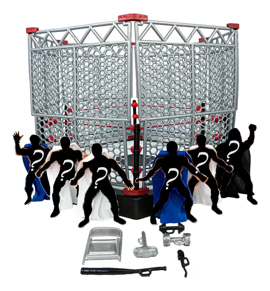 Juguete Arena Mexicana Lucha Libre Juego Ring Y 6 Luchadores