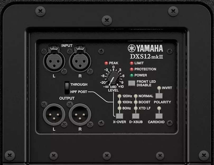 Bocina Yamaha DXS12mkII negra 127/220V