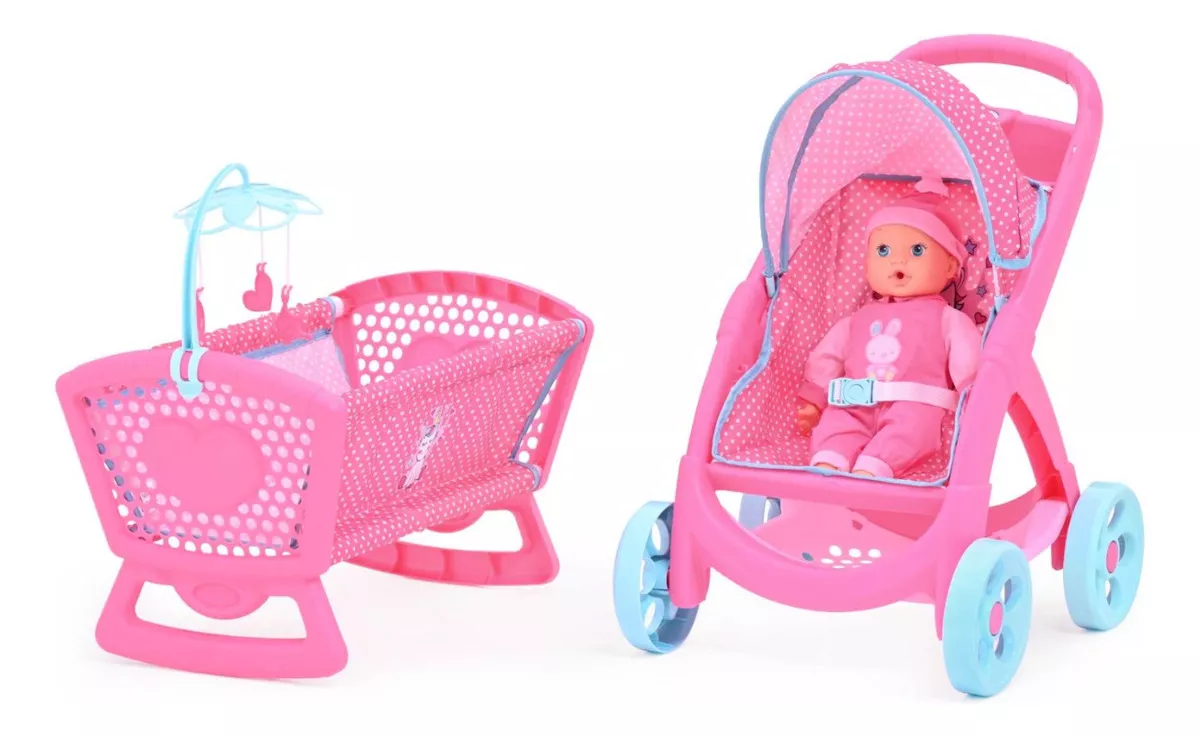 Carriolita Sweet Prinsel Unicornio Elite 4060 Con Mu&ntilde;eca color Rosa
