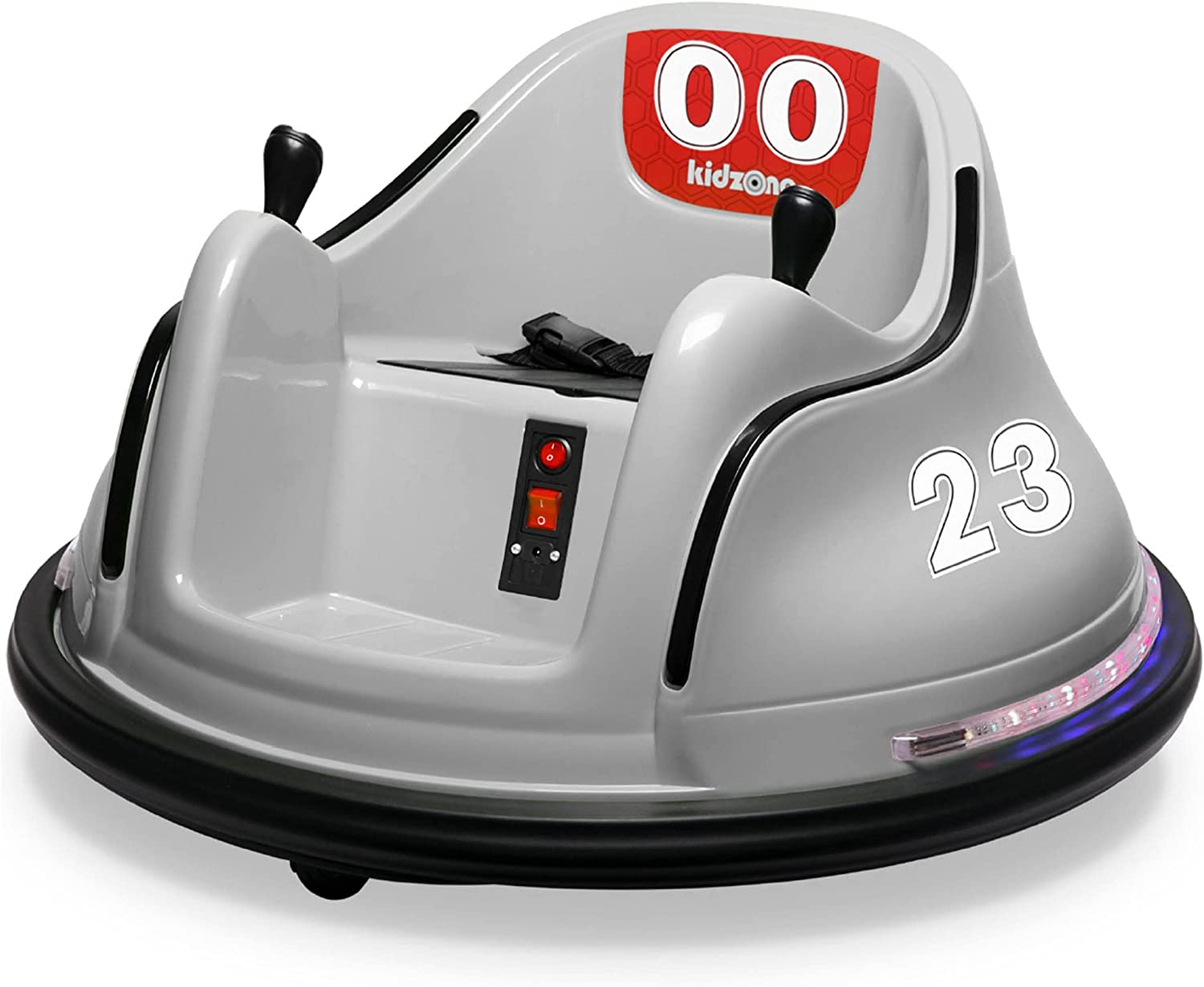 Kidzone Coche Eléctrico de 6 V con Parachoques para Nios y Nios Pequeos de 1,5 a 5 Aos, Adhesivo DIY, Juguete para Golpear Bebés, Regalos con Control Remoto, Luces LED y Giro de 360 Grados