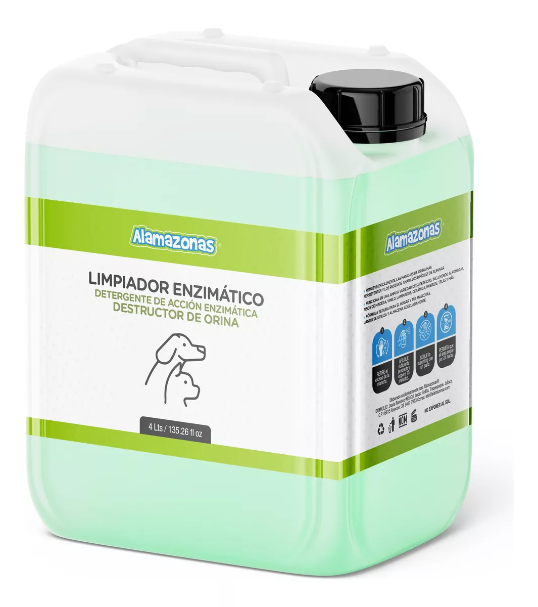 Limpiador De Acci&oacute;n Enzim&aacute;tica 4lts Destructor Orina Mascota
