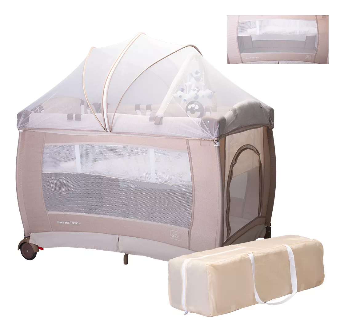 Aeiou Cuna Corral Con Cambiador y organizador BC003 corralito color darkgrey