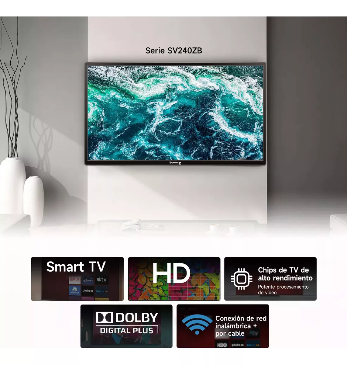 Smart Tv 24 Pulgadas Suevery Dled Full Hd Android Tv Dolby
