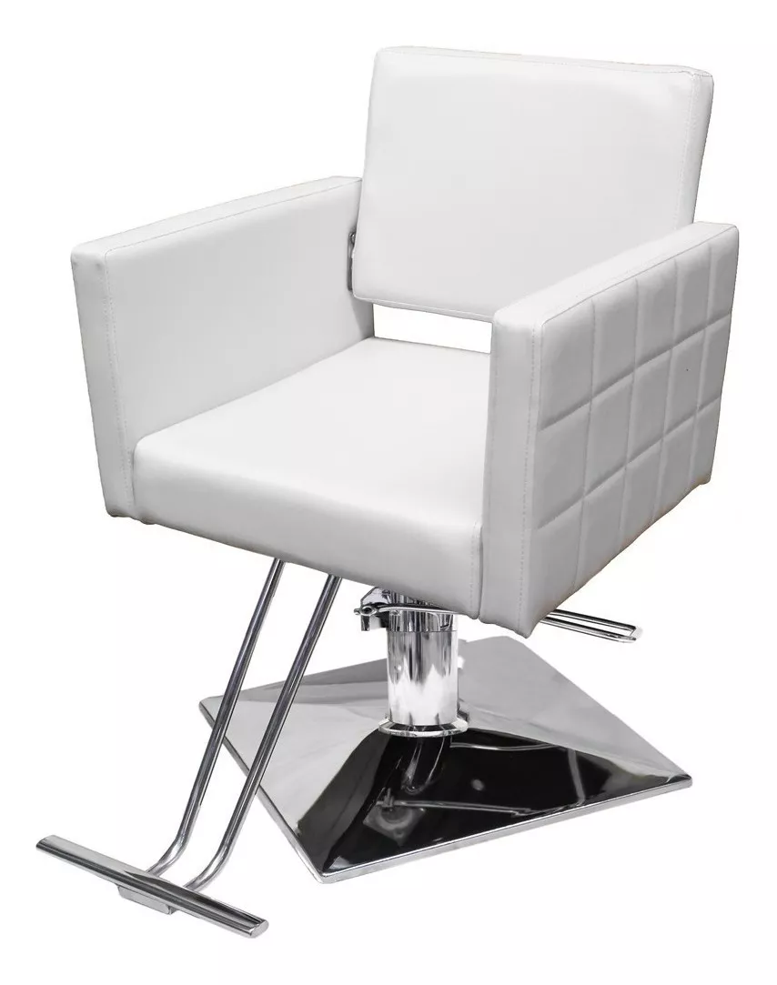 Silla Barberia Estetica Sillon Cuadrado Salon Hidráulico Spa