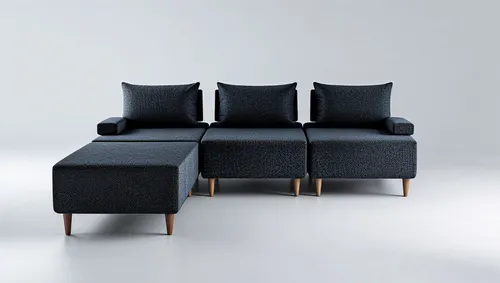 Sala Sillón Modular L Esquinera Sofá | 3 Sillones + Taburete