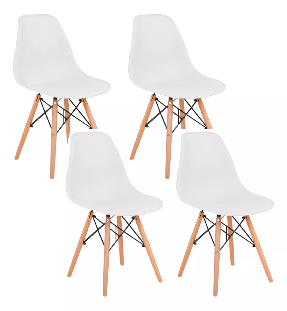 Set 4 Sillas Eames Moderna Minimalista Oficina