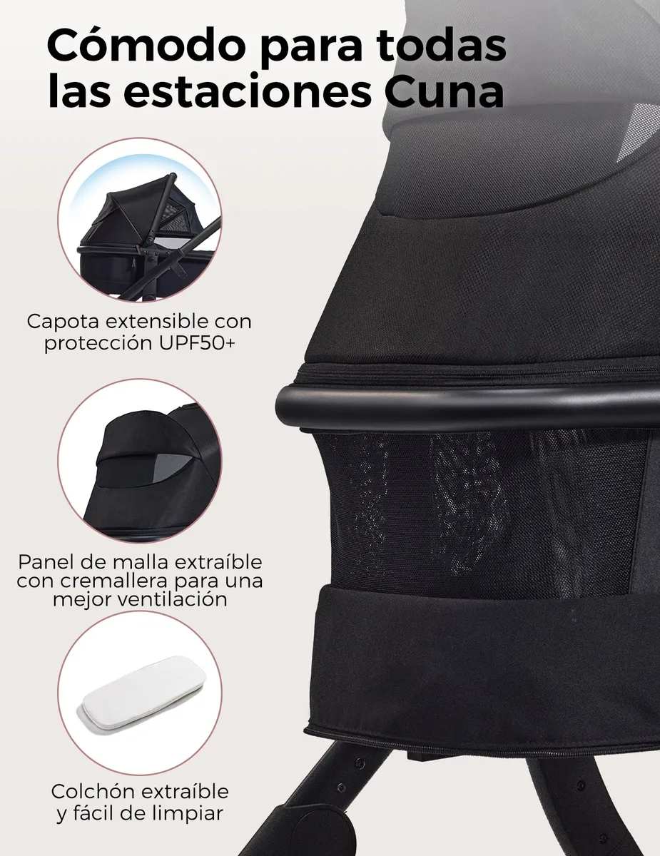 Momcozy Changego Carriola De Bebé Multifuncional Negro