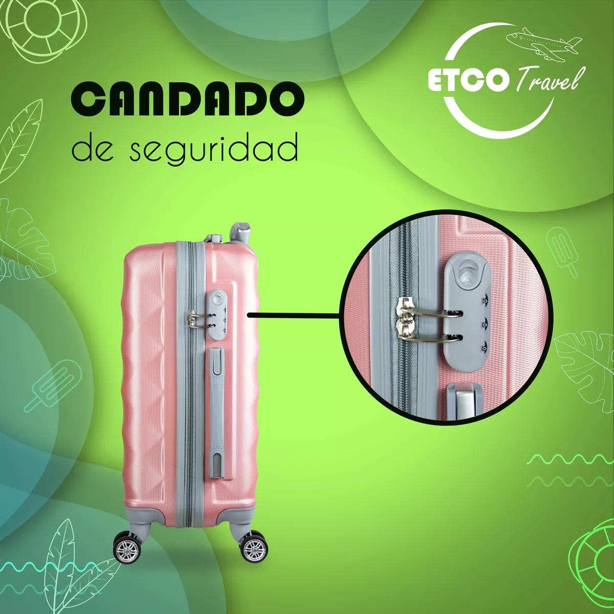 Maleta Con Ruedas Giro 360° De Viaje, 20 Pul Maletas Rigidas