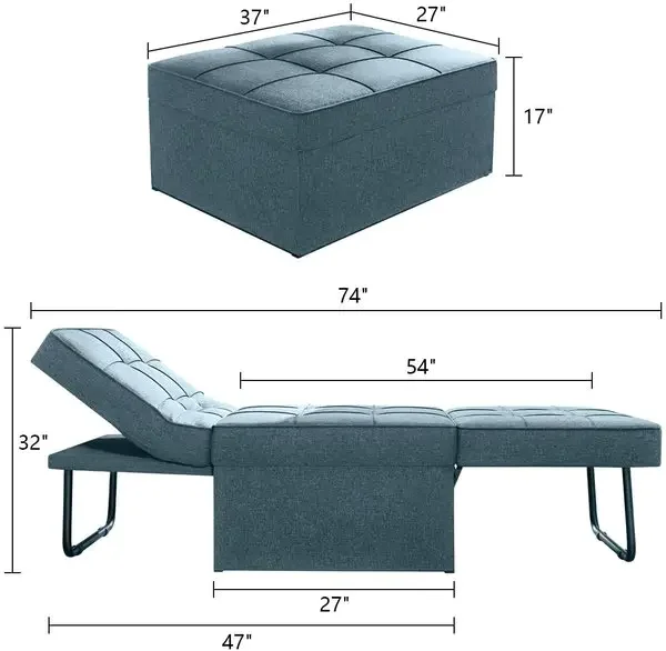 CAMA DE INVITADOS PLEGABLE MULTIFUNCIÓN LINO 4 EN 1