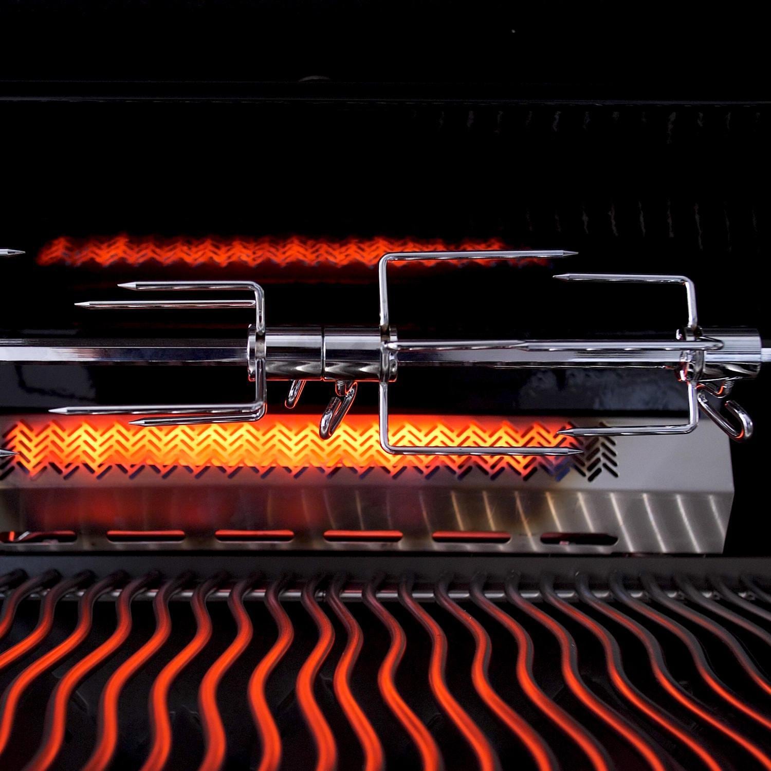 Parrilla de propano Napoleon Prestige PRO 500 con quemadores traseros y laterales infrarrojos y kit de asador-PRO500RSIBPSS-3
