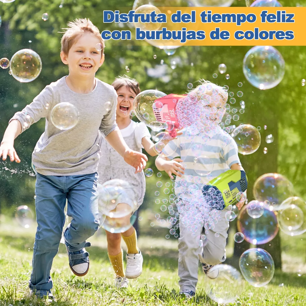 Pistola De Bubujas Bazooka Burbujas Juguetes Para Niños