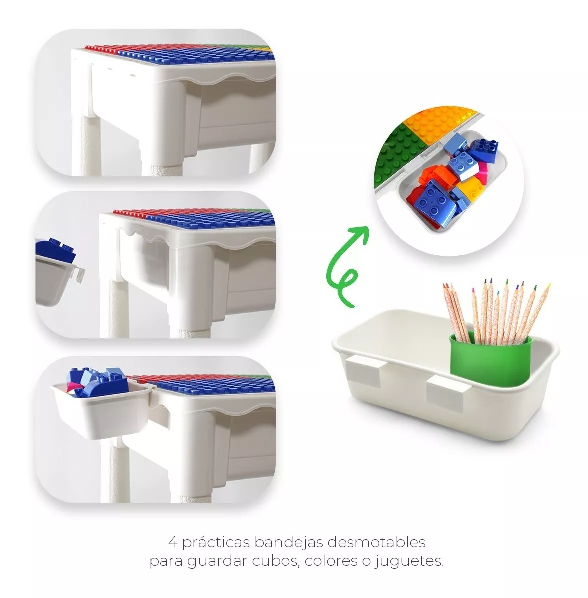 Mesa Didactica Con Juego De Bloques Para Niños Incluye Silla