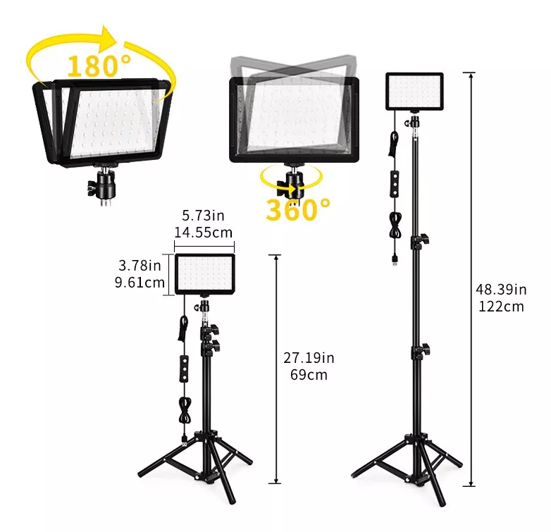 kit Led Usb De Luz Video Iluminación Fotografía 2pcs