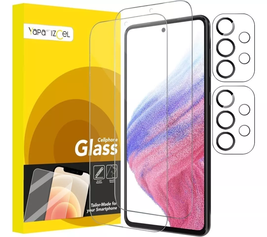 paquete 2 Unidades Mica Cristal Templado + 2 Micas Para Cámara