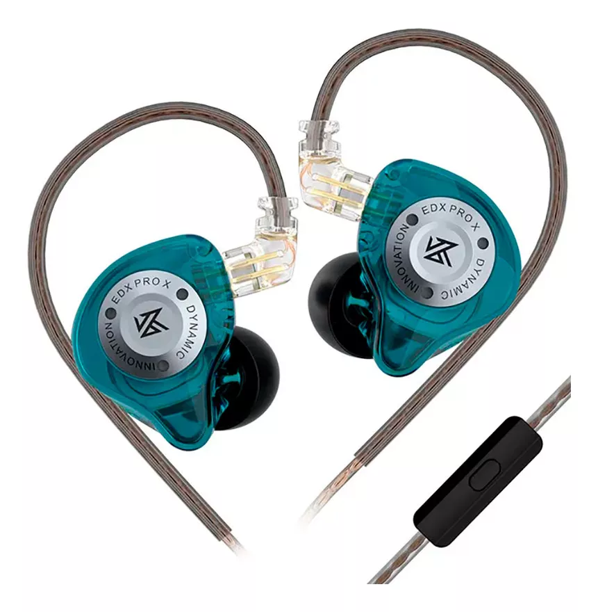 Auriculares Kz Edx Pro X negros con micr&oacute;fono