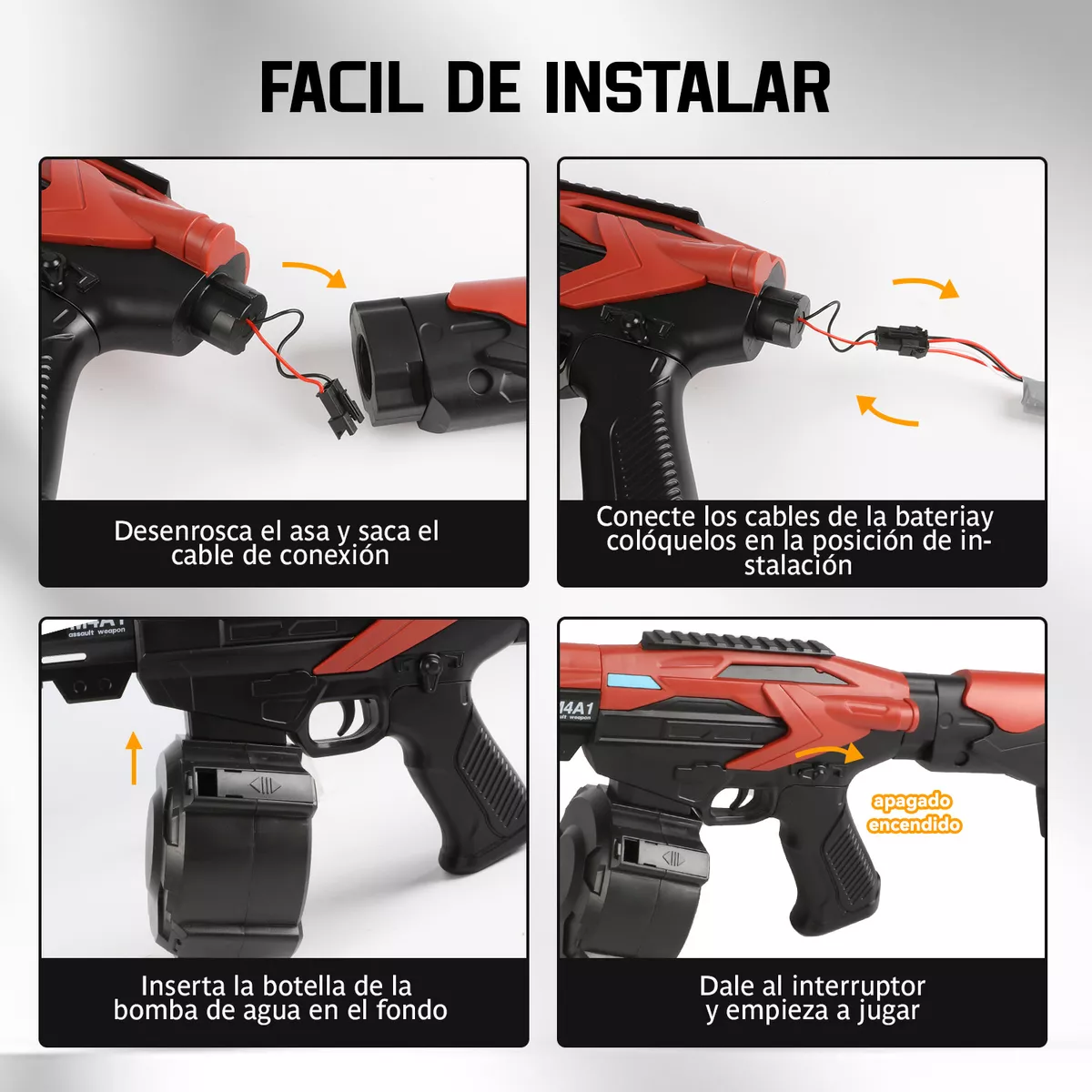 Pistola De Juguete De Hidrogel Eléctrica Regalo Para Niños