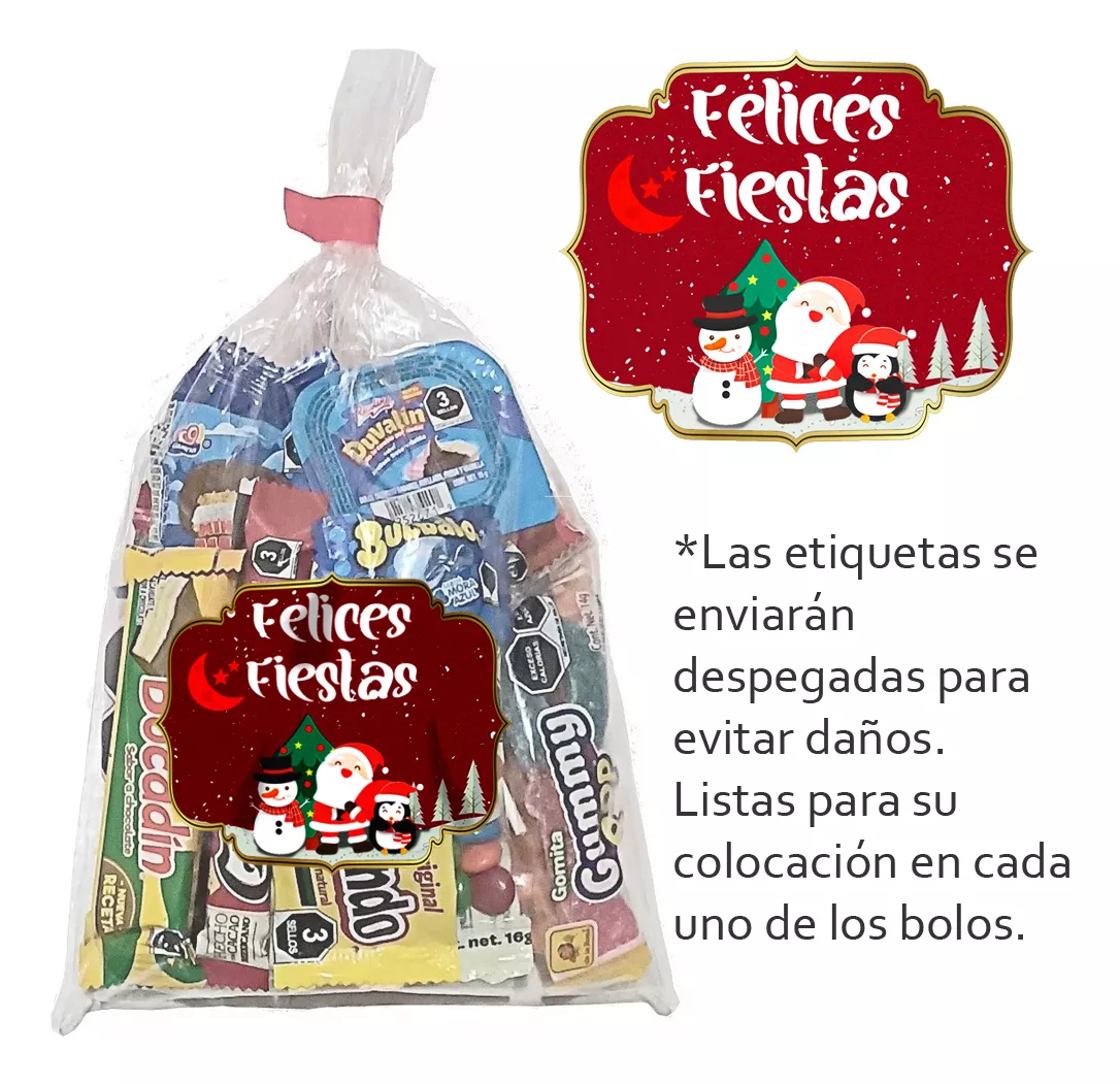 Dulces Paquete Con 50 Bolos, Aguinaldos, Bota, 18 Dulces C/u