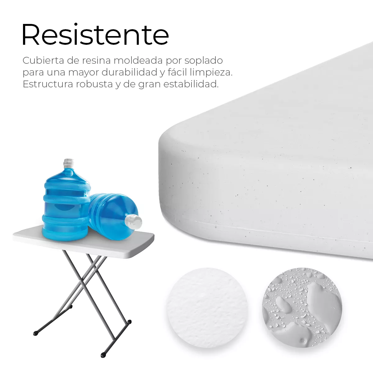 Mesa De Servicio Chica Plegable 8 Elevaciones 76cm X 50cm