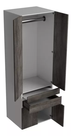 Amanta Muebles Mini Closet Con Tubo Y Puertas Abatibles