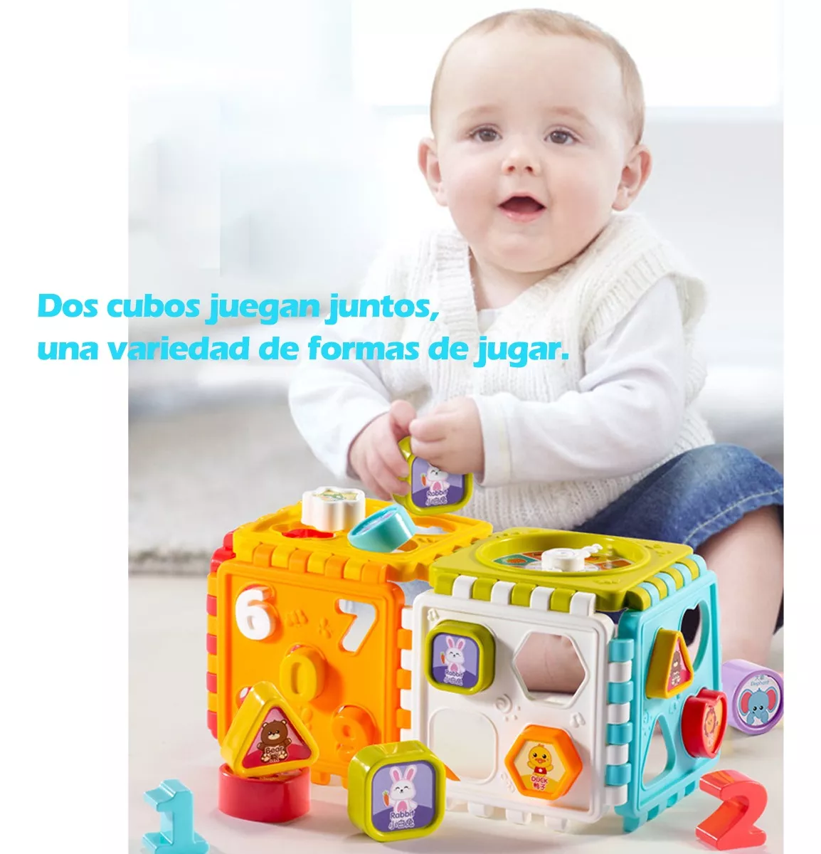 Juguete Niños Didáctico Educativo 6en1 Cubo Actividades Bebé