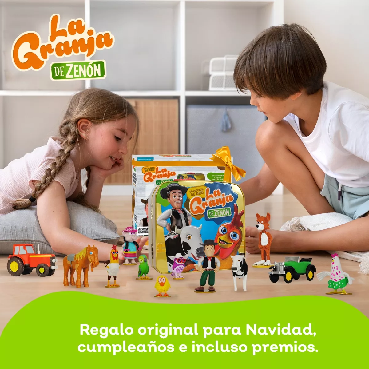 La Granja De Zenon 12 Figuras De Juguete + Lonchera Metálica