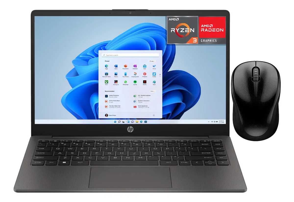 Laptop Hp 245 G10 Amd Ryzen 3 16gb Ram 256gb Ssd Windows 11 Mouse Dxt