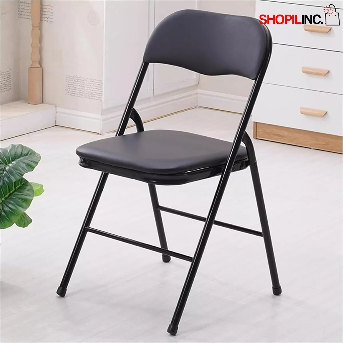 Sillas Plegables Acojinadas Negras 6 Pz