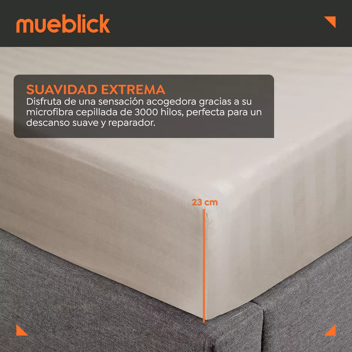 Juego De Sábanas Individual 3200 Hilos Egipcian Suave Blick