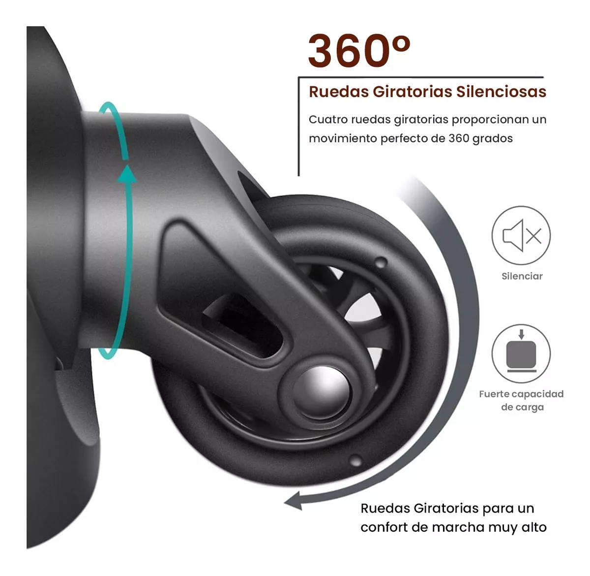 Maleta De Viaje 20in Mano 4 Ruedas 360° Con Bolsa De Viaje