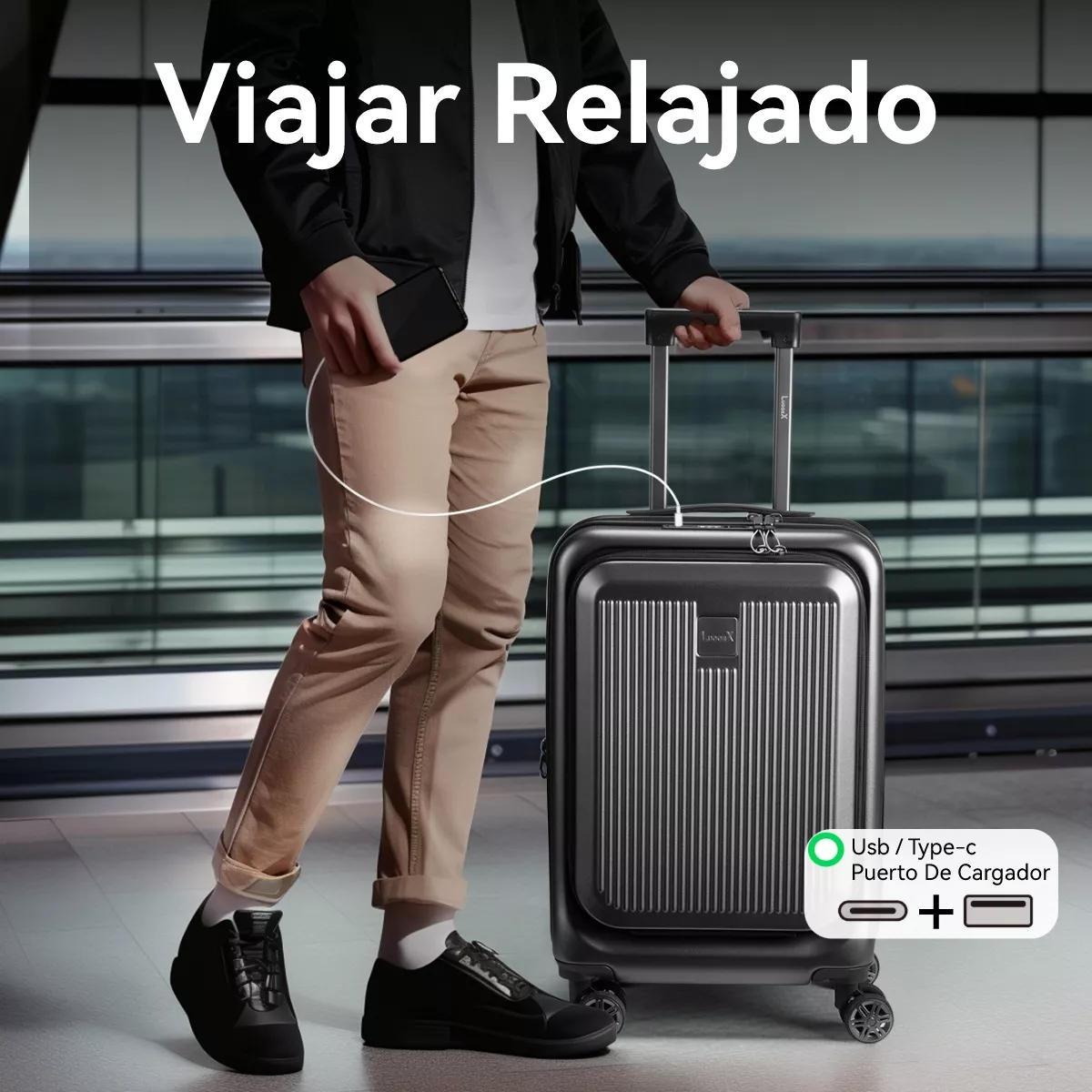 Maleta De Mano Con Mochila Laptop Equipaje Cabina Viaje Tsa